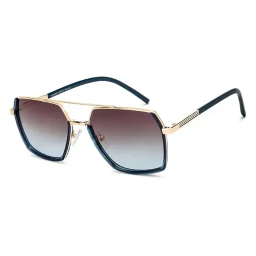 Vincent Chase By Lenskart | Gold Brown Full Rim Hexagona